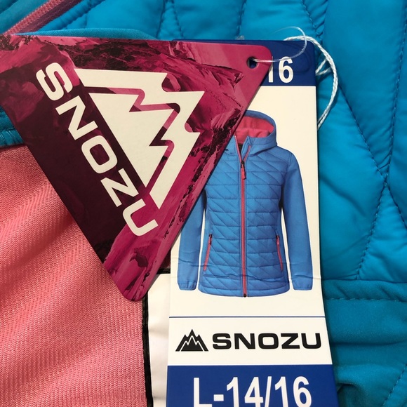 Snozu Girls Sweater Large Blue Pink - Picture 11 of 13